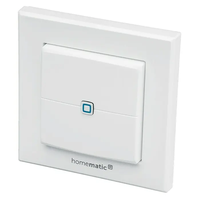 Homematic IP Funk-Wandtaster HmIP-WRC2 - 2-fach, Batteriebetrieben, Weiß, 19 x 86 x 86 mm - Linke Seitenansicht