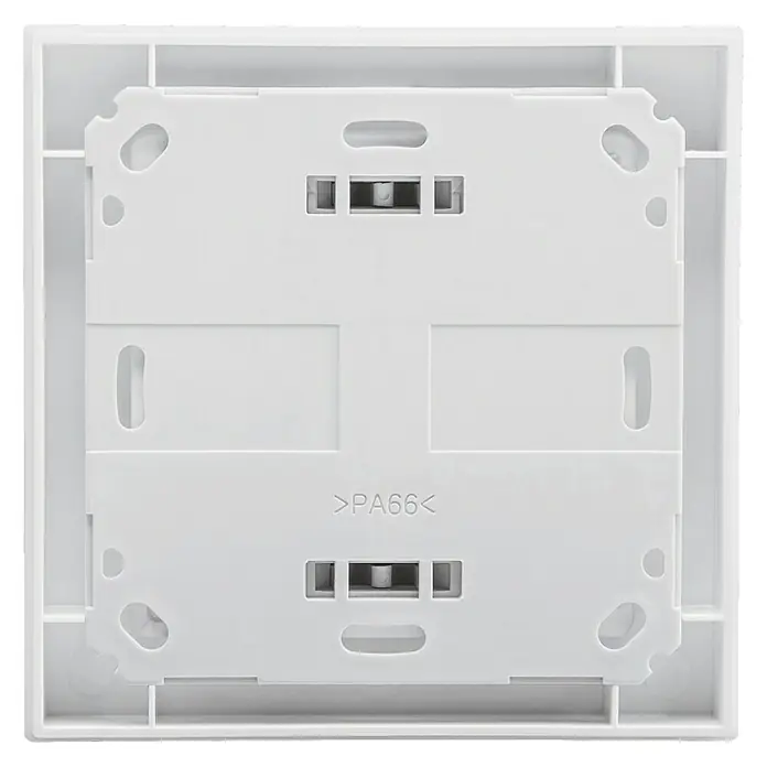 Homematic IP Funk-Wandtaster HmIP-WRC2 - 2-fach, Batteriebetrieben, Weiß, 19 x 86 x 86 mm - Rückansicht