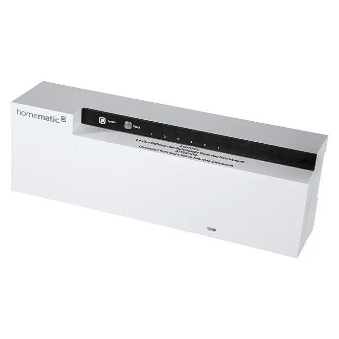 Homematic IP Fußbodenheizungsregler HmIP-FAL230-C6 - 230 V/50 Hz - Linke Seitenansicht