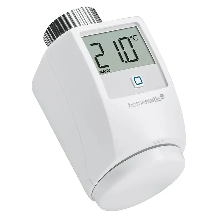 Homematic IP Heizkörper-Thermostat HmIP-eTRV-2 - Ventilanschluss: M30 x 1,5 mm, Batteriebetrieben - Rechte Seitenansicht