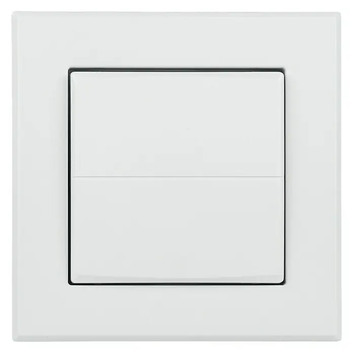 Homematic IP Taster Wippe - Ohne Pfeile, Weiß, 16 x 86 x 86 mm - Vorderansicht