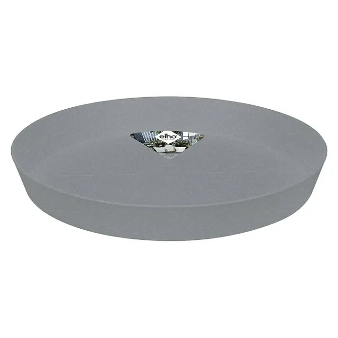 Elho Loft Urban Onderzetter voor bloempot - Buitenmaat (Ø x h): 17 x 2 cm, Kunststof, Betongrijs - Vooraanzicht