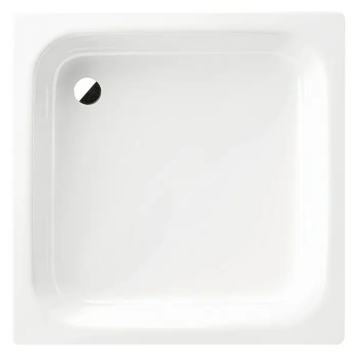Kaldewei Duschwanne Sanidusch 551 - L x B: 90 x 80 cm, Stahl, Weiß - Ansicht von oben