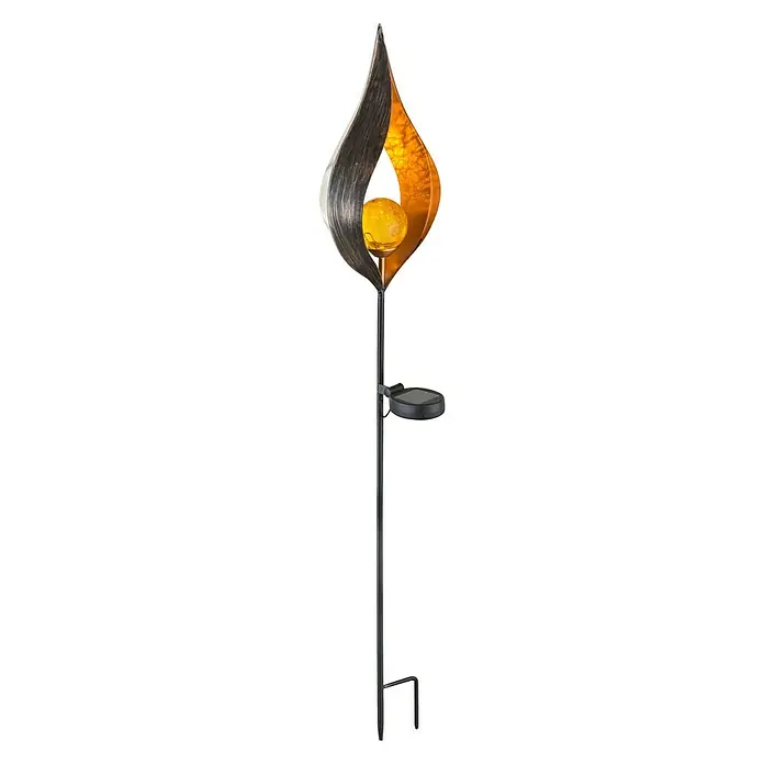 Globo Solarna ukrasna LED svjetiljka - D x Š x V: 17,5 x 6 x 90 cm, Bronca, Prozirno - Pogled s lijeve strane