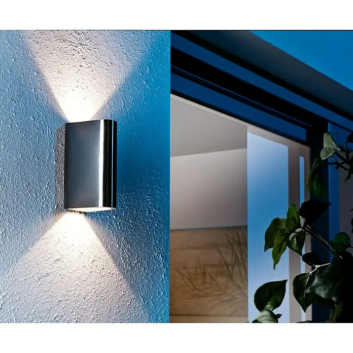 Eglo Led-wandlamp voor buiten - 8 W, 11 x 7,5 x 20 cm, Roestvrij staal