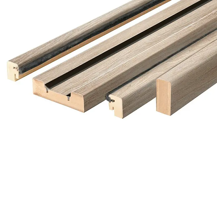 Solid Elements Set para puertas correderas Roble Gris - 95 mm x 2,2 m, Roble Gris, MDF