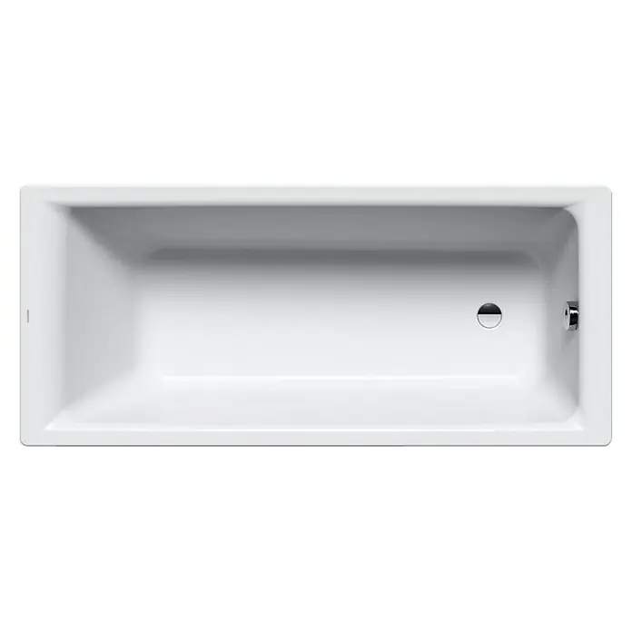 Kaldewei Badewanne Puro 653 - 180 x 80 cm, Stahl-Email, Alpinweiß - Vorderansicht