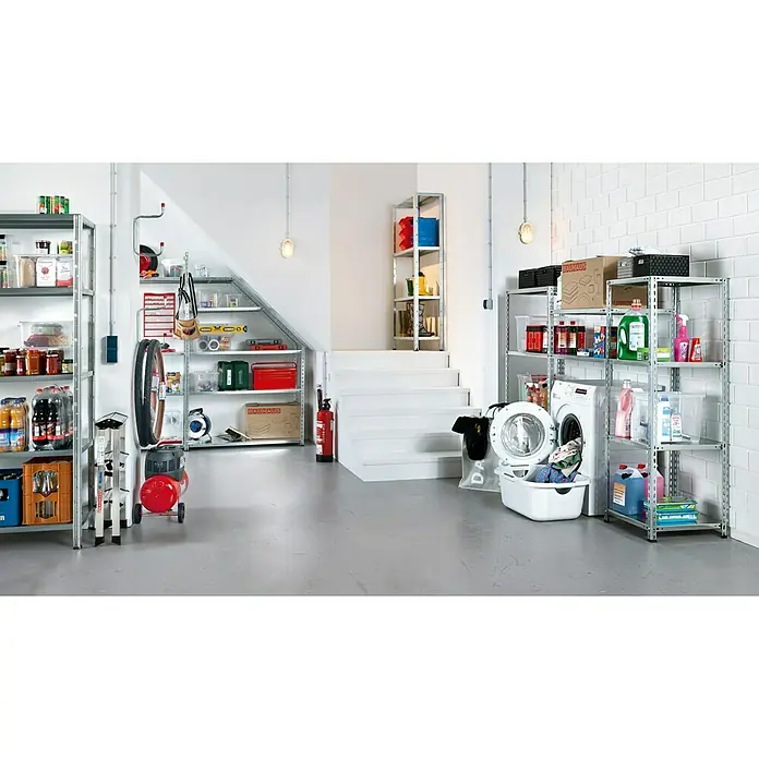 Regalux Winkelprofil - L x B x H: 4 x 4 x 150 cm, Verzinkt - Vorderansicht