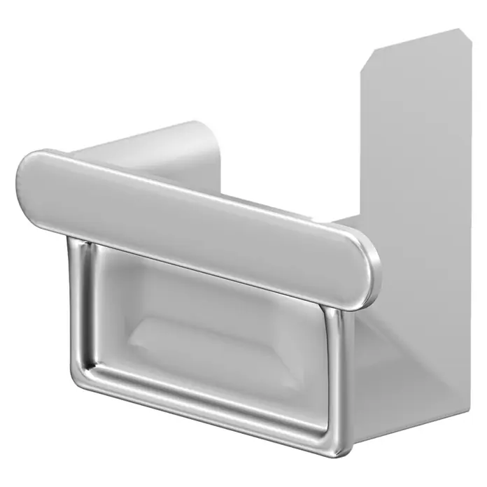 Sarei Rinnenendstück - Nennweite: 70 mm, Links & Rechts, Aluminium, Kasten, Aluminium - Linke Seitenansicht