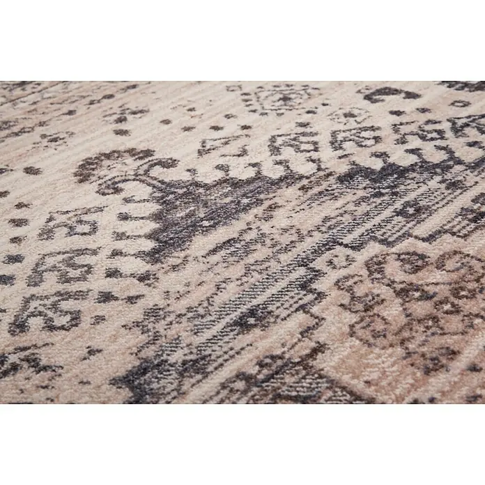 Kurzflorteppich Vintage - Elfenbein, 170 x 120 cm, 100 % Polyester - Detailaufnahme