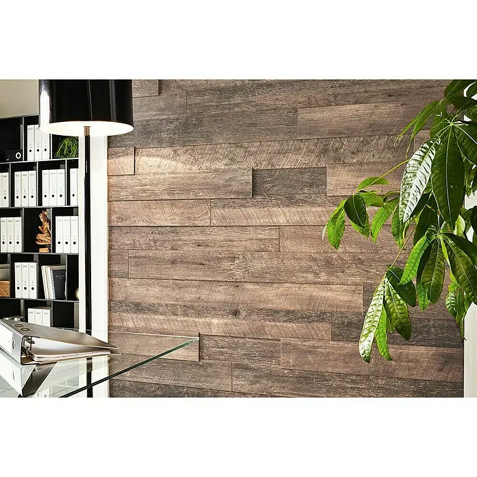 LOGOCLIC Paneli Wall Effect 3D hrast Luga - 1.296 x 132 x 12 mm