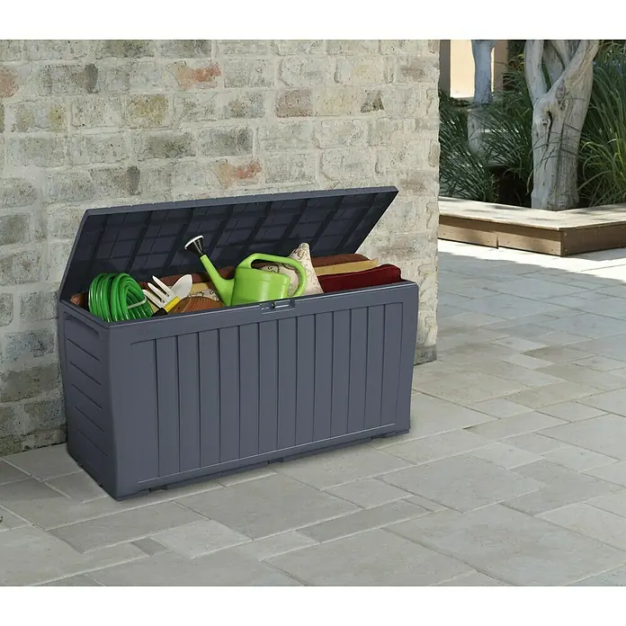 Keter Vrtna kutija za pohranu Marvel Plus - Antracit, 117 x 45 x 57 cm, Polipropilen - Proizvod u upotrebi