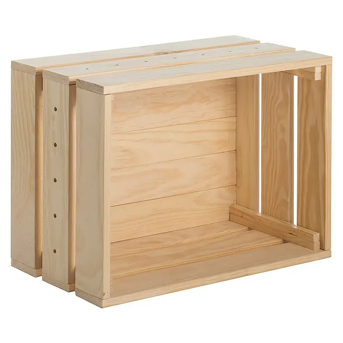 Astigarraga Home Box Holzkiste - L x B x H: 28 x 51,2 x 38,4 cm, Kiefernholz
