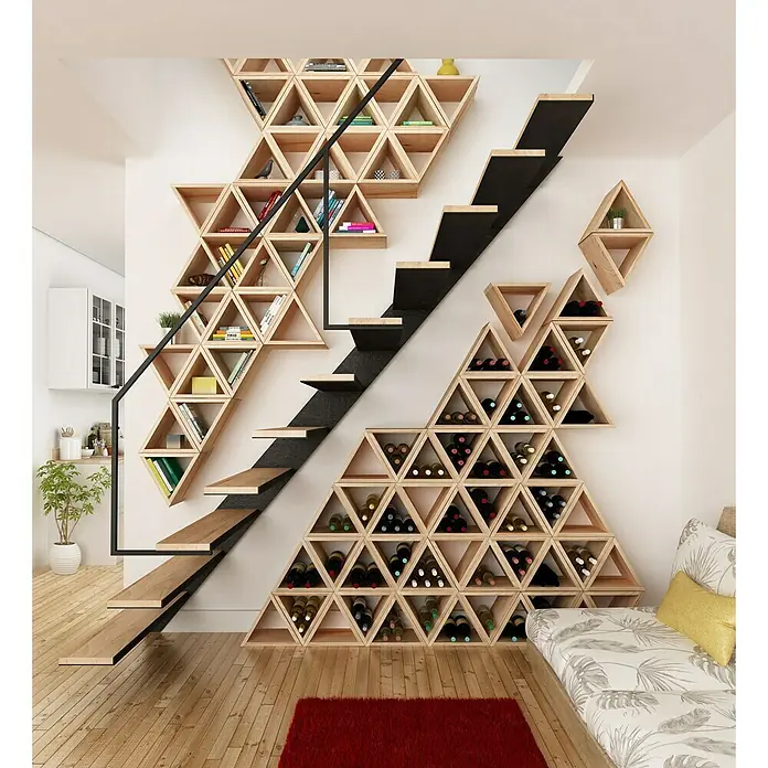 Astigarraga Estante de pared Prisma - L x An x Al: 25 x 36 x 36 cm, Madera