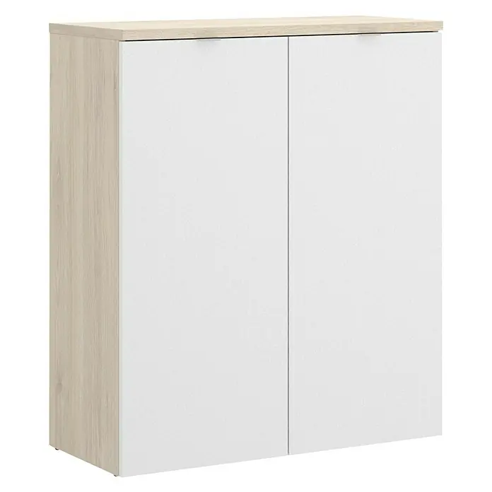 Armario archivador Rox - L x An x Al: 40 x 79 x 96 cm, Melamina, Natural, Blanco