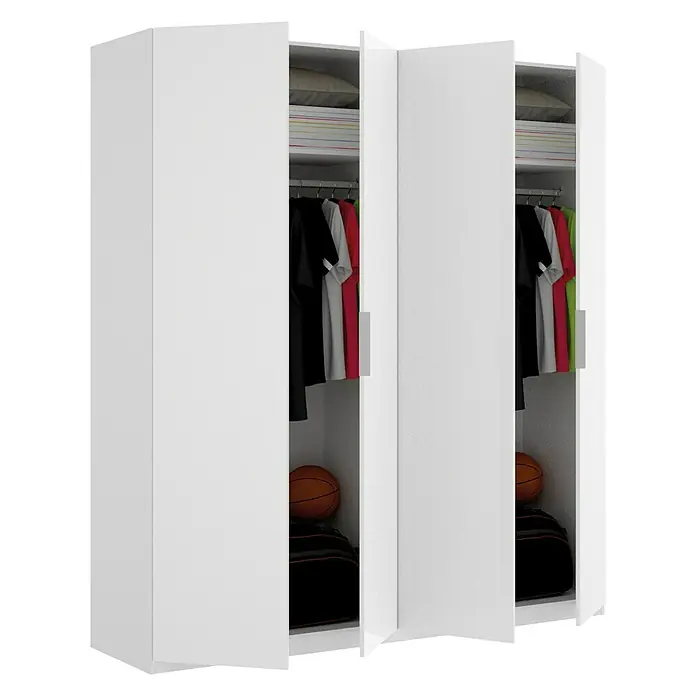 Armario para ropa Essen - L x An x Al: 52 x 180 x 204 cm, Blanco