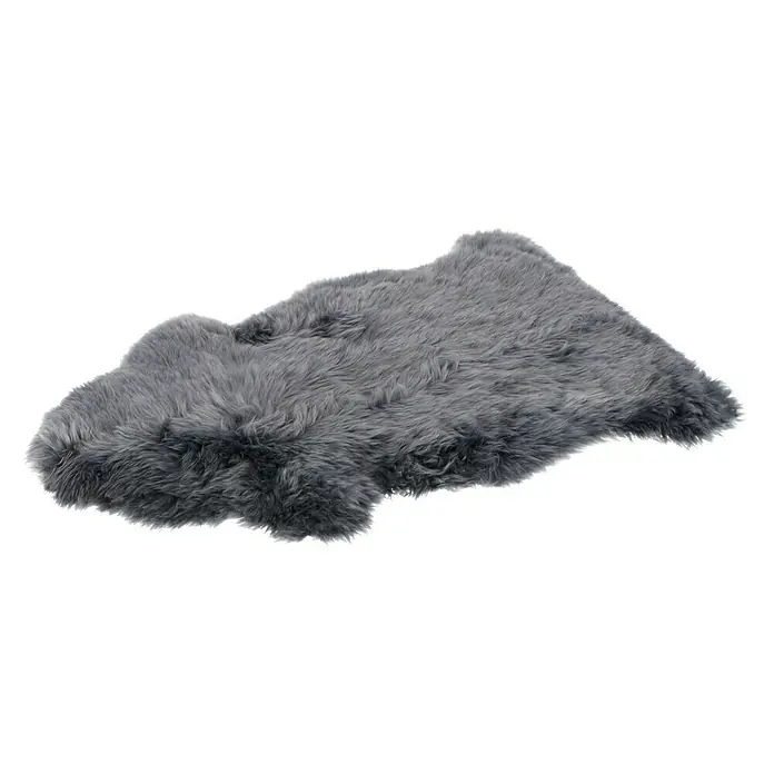 Deko-Lammfell - Grau, Länge: 90 cm