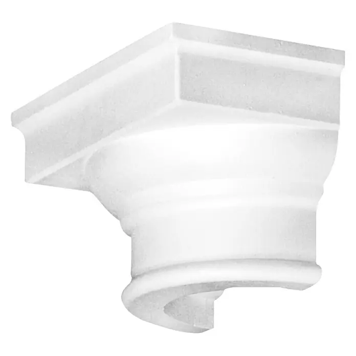Dekoelement Halbsäule Kapitell IG/H - 16,2 x 18,5 cm, Expandiertes Polystyrol (EPS) - Vorderansicht