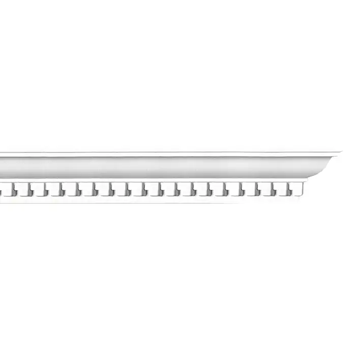 Zierprofil Prestige Lisa - 200 x 6 x 7 cm, Expandiertes Polystyrol (EPS) - Vorderansicht