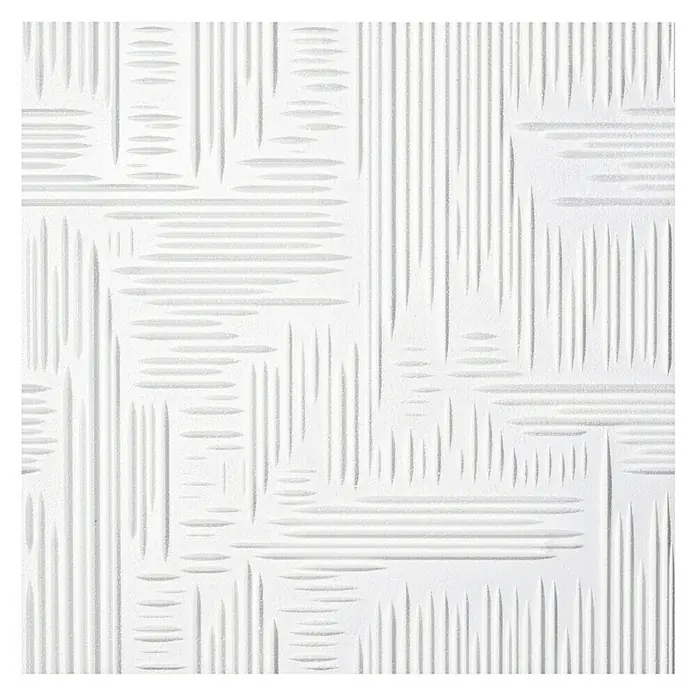 Deckenplatte Norma - 50 x 50 cm, Weiß, 2 m², Polystyrol - Vorderansicht