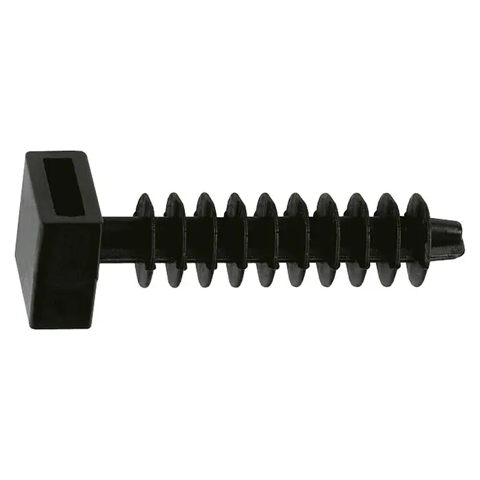 Index Taco con pasador para bridas - 8 mm, Negro, 100 uds.
