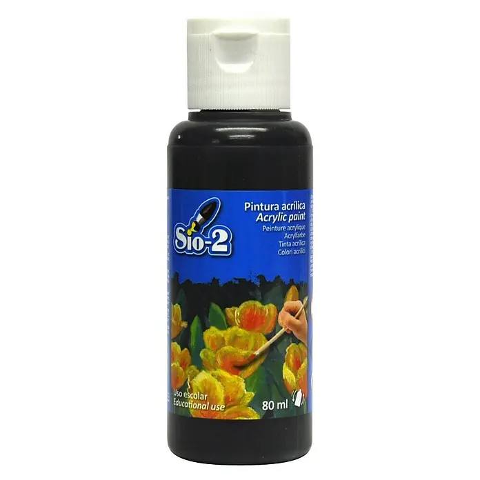 Pintura acrílica - Negro, 80 ml