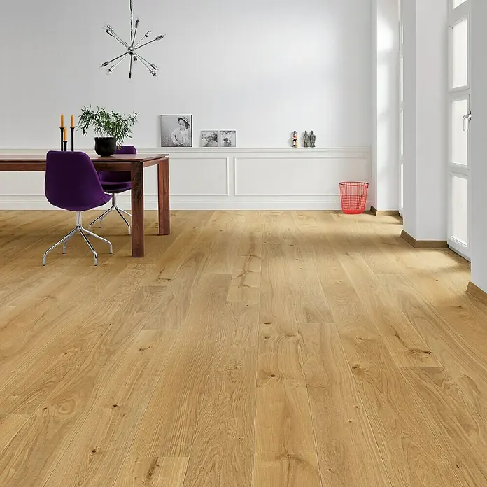 Living by Haro Fertigparkett Eiche strukturiert Naturöl - 2.200 x 180 x 12 mm, Landhausdiele - Stimmungsaufnahme