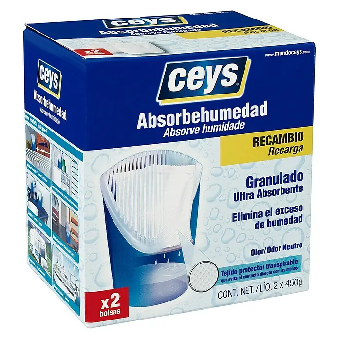 Ceys Pack de recambios para el deshumidificador Climatic - Neutral, 2 ud. x 450 g