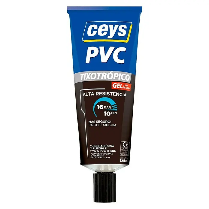 Ceys Adhesivo PVC Tixotrópico - Blanco, 125 ml