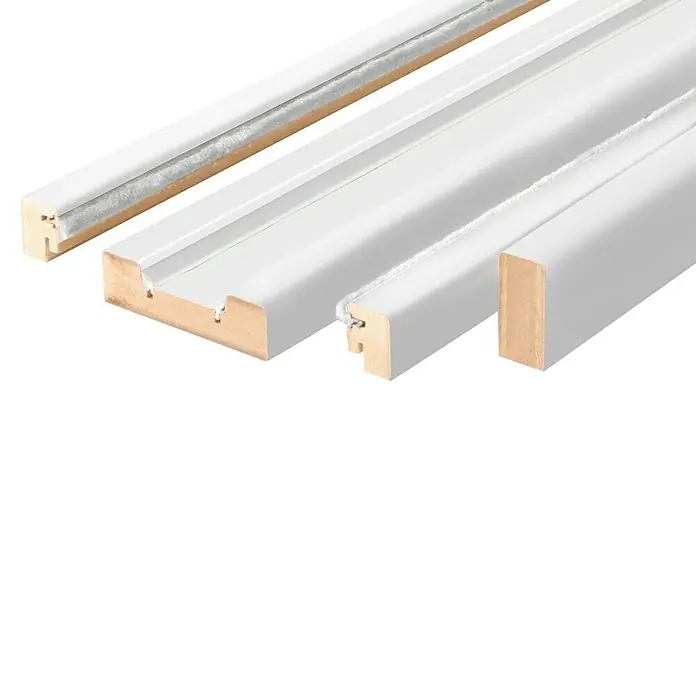 Solid Elements Set para puertas correderas lacada blanca - 95 mm x 2,2 m, MDF