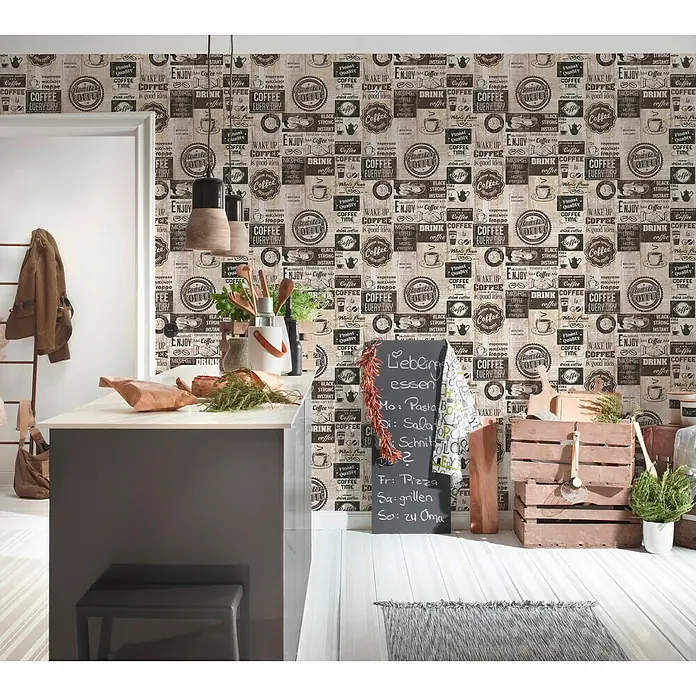 AS Creation Il Decoro Papiertapete Coffee - Braun, Motiv, 10,05 x 0,53 m - Stimmungsaufnahme