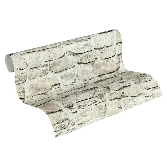 AS Creation Il Decoro Vliestapete Steine - Beige/Grau, Steinoptik, 10,05 x 0,53 m - Ansicht von oben