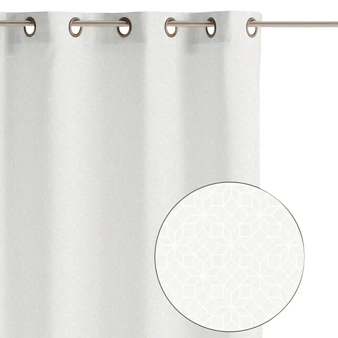 Visillo para ventana Kruguer - 140 x 260 cm, Visillo 100% poliéster, Blanco