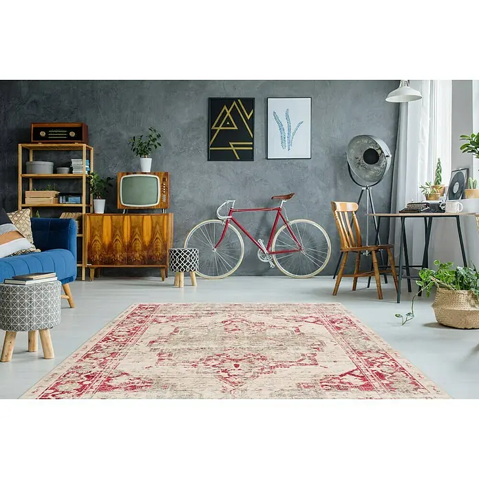 Kayoom Kurzflorteppich Baroque - Bunt, 230 x 160 cm, 100 % Polyester - Stimmungsaufnahme