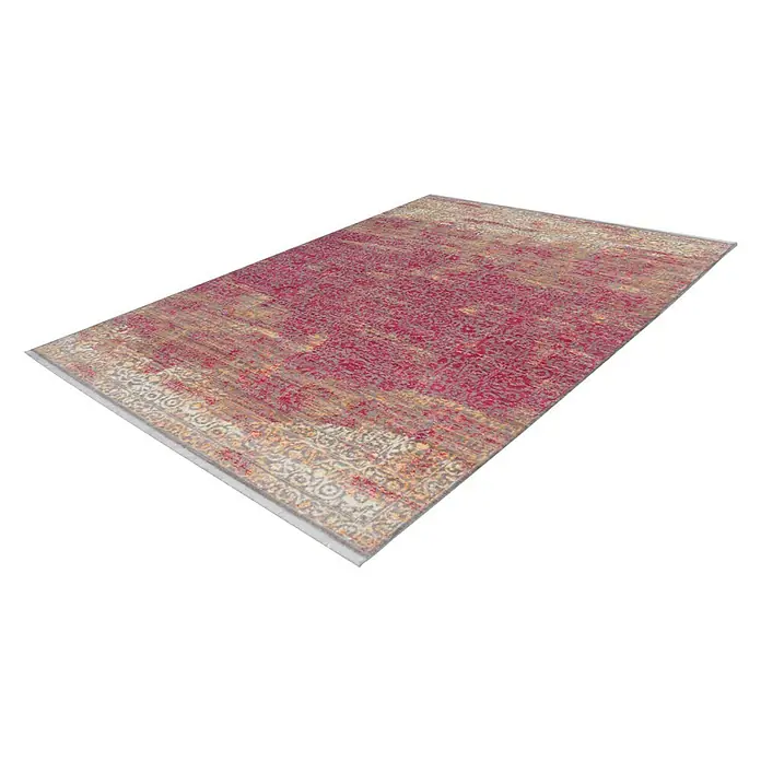 Kayoom Kurzflorteppich Antigua - Rot, 170 x 120 cm, 100 % Polyester - Rechte Seitenansicht