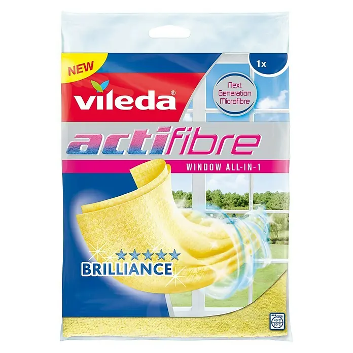 Bayeta de microfibra Actifibre Cristales - 1 ud., Microfibra, 36 x 32 cm