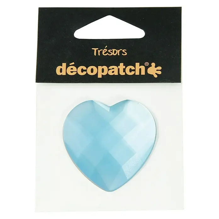Décopatch Pieza decorativa Trésors Cœur - 4,5 x 2 cm, Azul