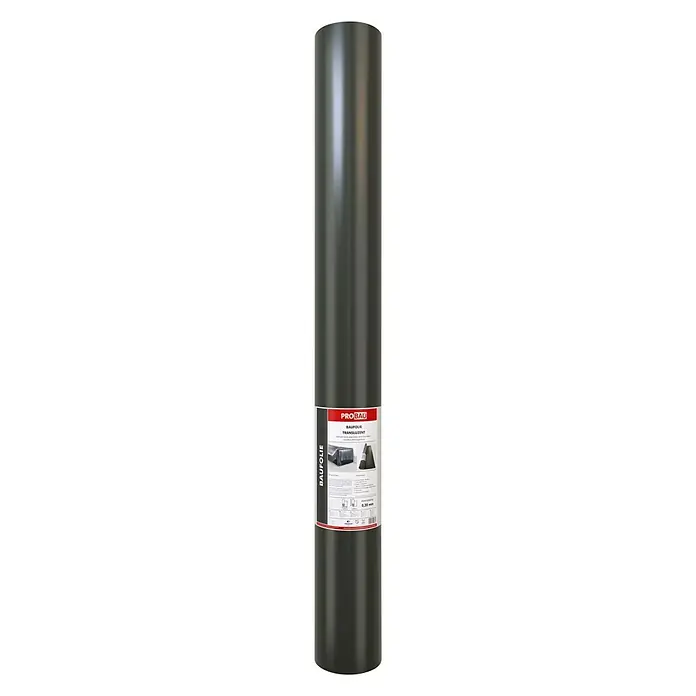 Probau Građevinska folija - 25 m x 2 m x 0,2 mm, Polietilen, Prozirno - Pogled sprijeda