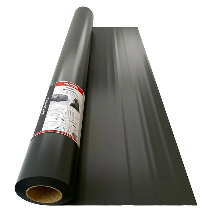 Probau Građevinska folija - 25 m x 2 m x 0,2 mm, Polietilen, Prozirno - Pogled sprijeda