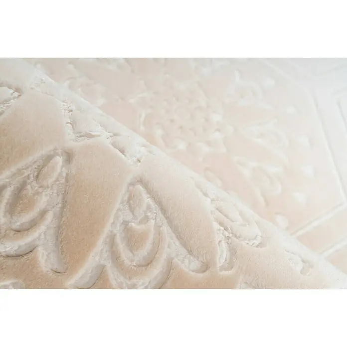 Kayoom Kurzflorteppich Monroe II - Creme, 300 x 80 cm, 100 % Polyester - Detailaufnahme