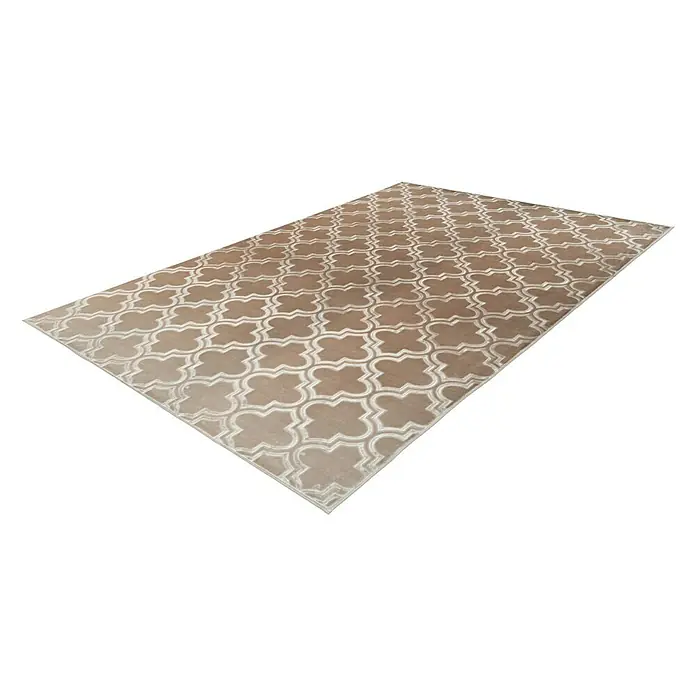 Kayoom Kurzflorteppich Monroe I - Braun, 170 x 120 cm, 100 % Polyester - Rechte Seitenansicht