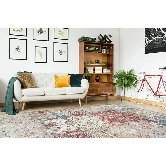 Kayoom Kurzflorteppich Indiana - Multi, 150 x 80 cm, 100 % Baumwolle - Stimmungsaufnahme