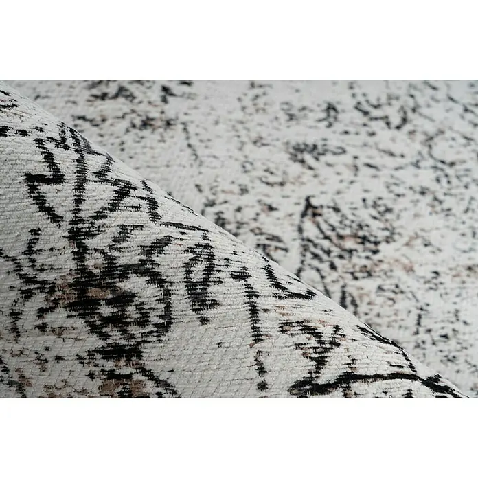 Kayoom Kurzflorteppich Iglesia - Anthrazit, 170 x 120 cm, 100 % Polyester - Detailaufnahme
