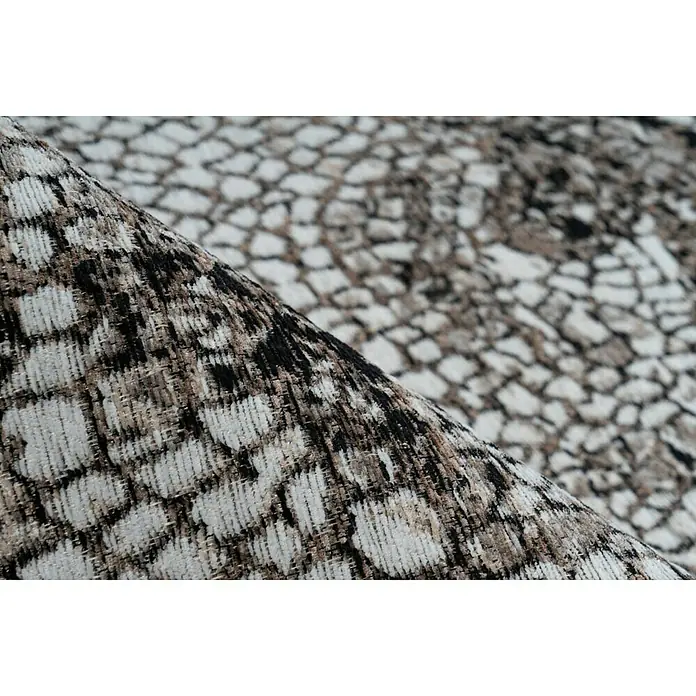 Kayoom Kurzflorteppich Iglesia - Taupe, 230 x 160 cm, 100 % Polyester - Detailaufnahme