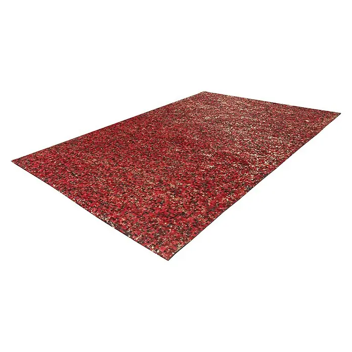Kayoom Echtlederteppich Finish - Rot, 150 x 80 cm, 100 % Leder - Rechte Seitenansicht