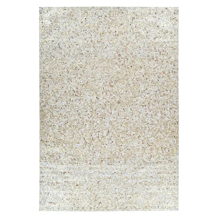 Kayoom Echtlederteppich Finish - Beige, 150 x 80 cm, 100 % Leder - Ansicht von oben
