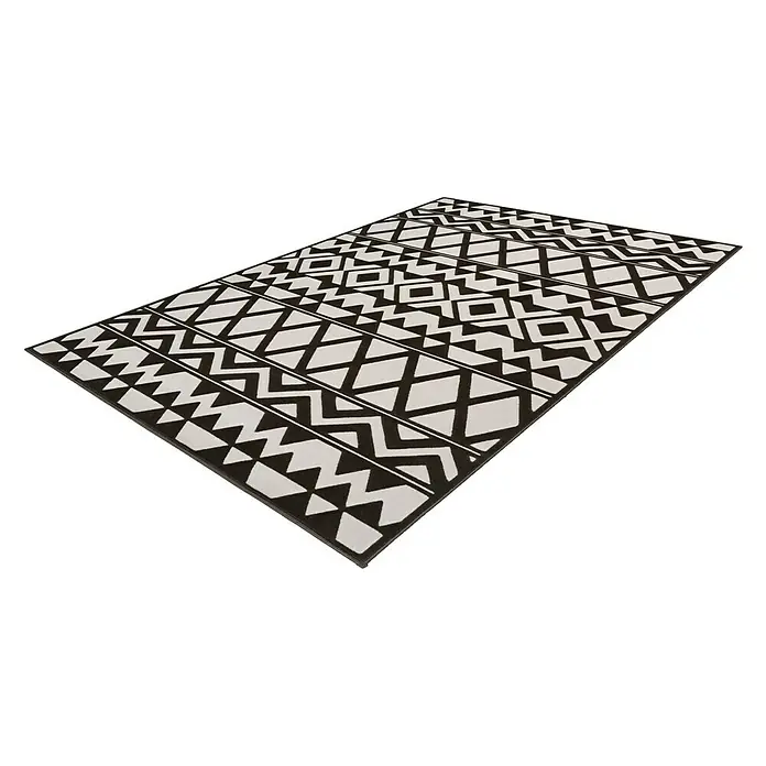 Kayoom Kurzflorteppich Esperanto - Braun/Taupe, 230 x 160 cm, 100 % Polypropylen - Rechte Seitenansicht