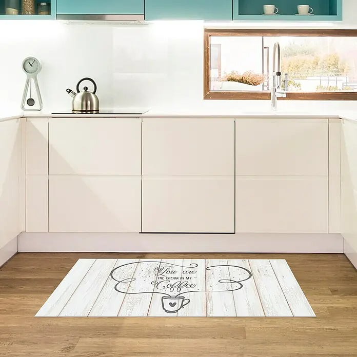 Alfombra de vinilo Croma Coffee - Beige/Marrón, 110 x 50 cm