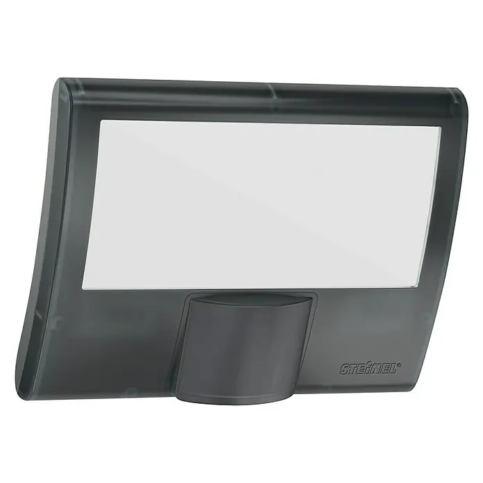 Steinel Sensor-LED-Strahler XLED Home Curved S ANT - Anthrazit, Warmweiß - Vorderansicht