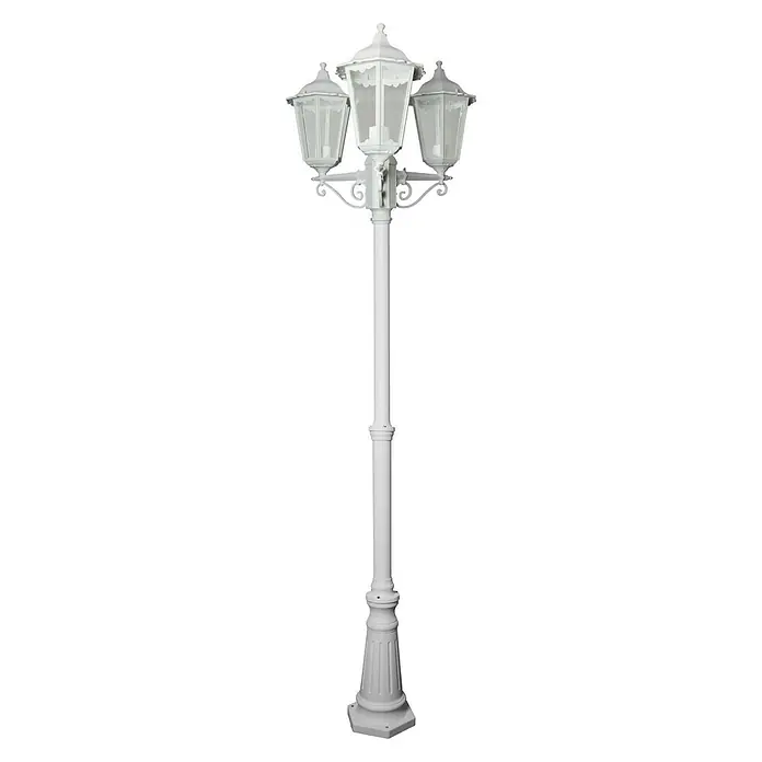 Luceco Praga Farola - 100 W, L x An x Al: 63,5 x 63,5 x 210 cm, Blanco, IP44